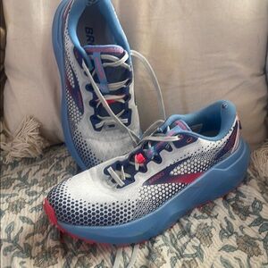 Brooks Blue and White Running Shoes